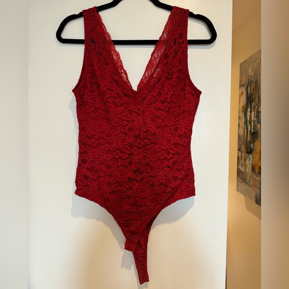 Elodie Double V Lace Bodysuit